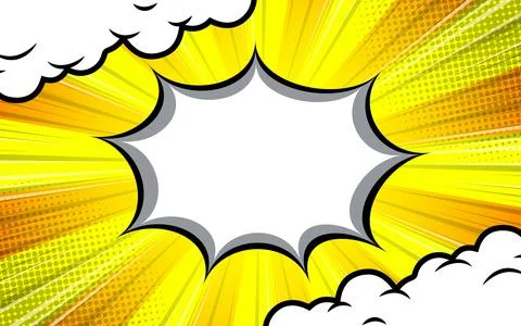 Halftone Comic Background with speech bubbles. Stock Illustration