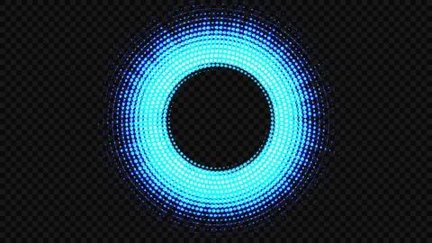 Halftone Cornea Ring Line of Light on Dark Background, PNG Ready, Vector Il.. Stock Illustration