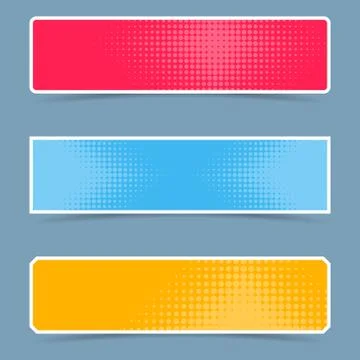 Halftone creative banners Stock Illustration
