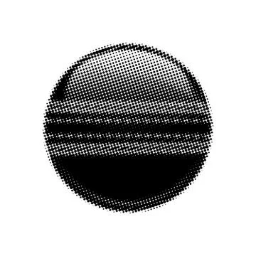 Halftone cricket ball Stock Illustration