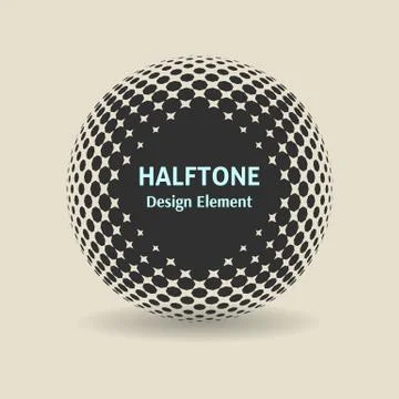 Halftone design element 스톡 일러스트