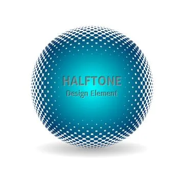 Halftone design element Illustration