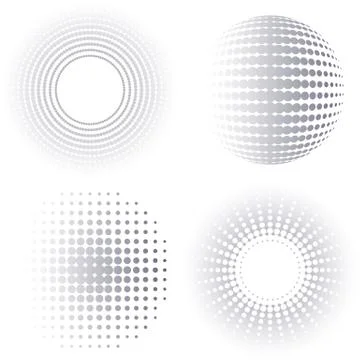 Halftone design elements Stock Illustration