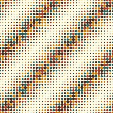 Halftone diagonal seamless pattern, vector illustration. Stock Illustration