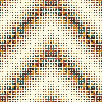 Halftone diagonal seamless pattern, vector illustration. Stock Illustration