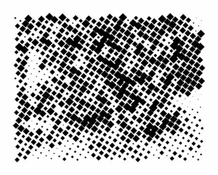 Halftone diamond pattern vector illustration. Black square grid texture iso.. Stock Illustration