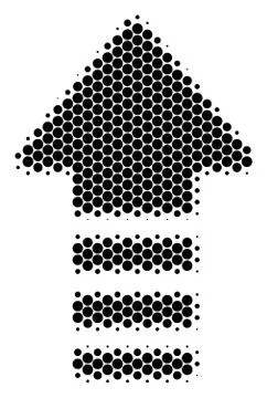 Halftone Dot Arrow Pointer Icon Stock Illustration