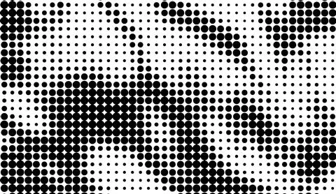 Halftone dot background black and white abstract pattern with dots and texture Stock Illustration