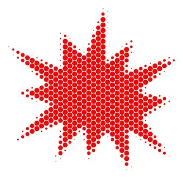Halftone Dot Bang Icon Illustrazione stock