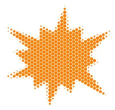 Halftone Dot Bang Icon Illustrazione stock