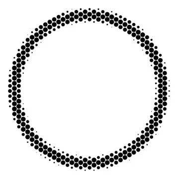 Halftone Dot Circle Bubble Icon Stock Illustration