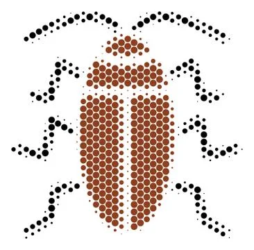 Halftone Dot Cockroach Icon Illustrazione stock