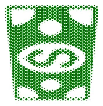 Halftone Dot Dollar Banknote Icon イラスト素材