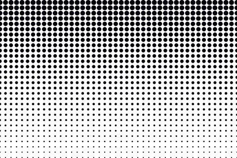 Halftone dot effect in black and white color. Stock Illustration