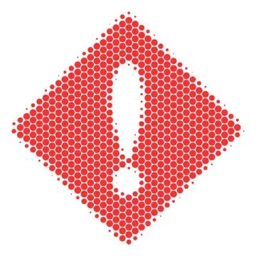 Halftone Dot Error Icon Stock Illustration