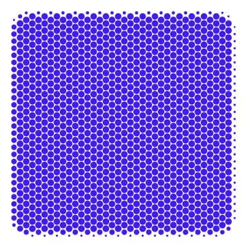 Halftone Dot Filled Square Icon Illustrazione stock