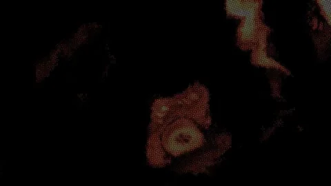 Halftone dot glowing fire texture animation. 4K Video Stock Footage 340378266