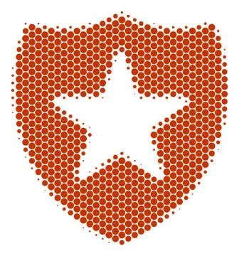 Halftone Dot Guard Icon Illustrazione stock