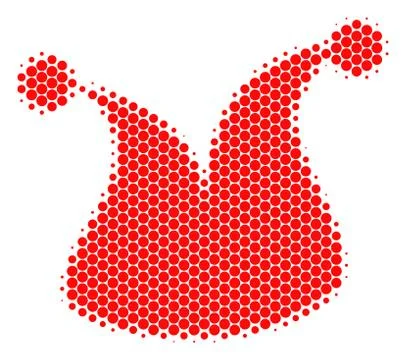 Halftone Dot Joker Hat Icon Stock Illustration