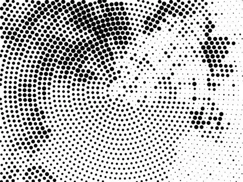 Halftone dot pattern background black abstract points isolated on white bac.. イラスト素材