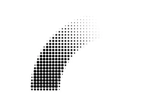 Halftone Dot Pattern in Black and White Stock Illustration