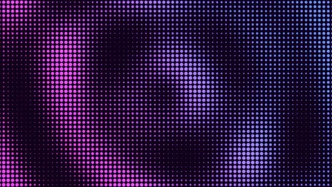 Halftone dot pattern waves with neon gradient seamless loop animation Stockbeeldmateriaal 347449008