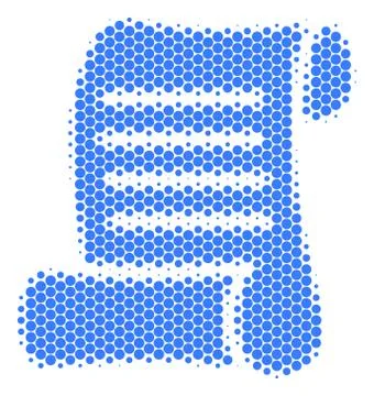 Halftone Dot Script Roll Icon Illustrazione stock