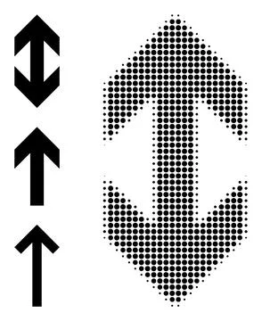 Halftone Dot Vector Flip Vertically Icon Stock Illustration