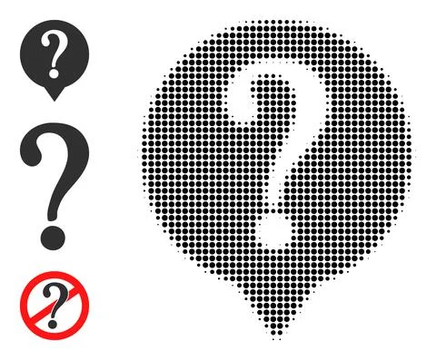 Halftone Dot Vector Query Icon Stock Illustration