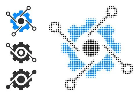 Halftone Dot Vector Smart Development Icon 库存插图