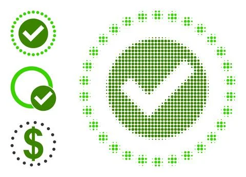 Halftone Dot Vector True Area Icon Stock Illustration