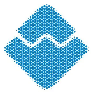 Halftone Dot Waves Currency Icon Stockillustratie