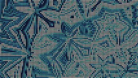 Halftone dots abstract digital technology animated blue light. Stock Footage 244390091