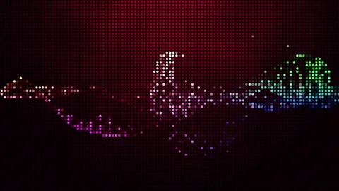 Halftone dots abstract digital technology animated Stock Footage 244390134