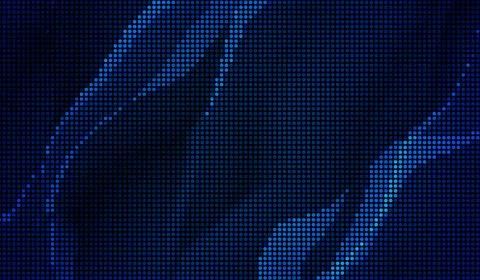 Halftone dots abstract digital technology blue light on blue background. 스톡 일러스트