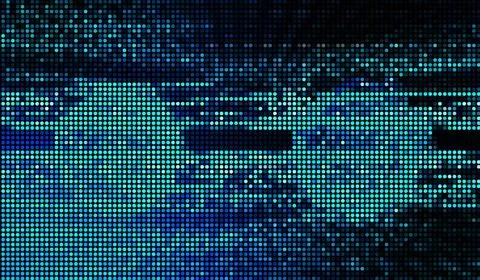 Halftone dots abstract digital technology blue light on blue background. 스톡 일러스트