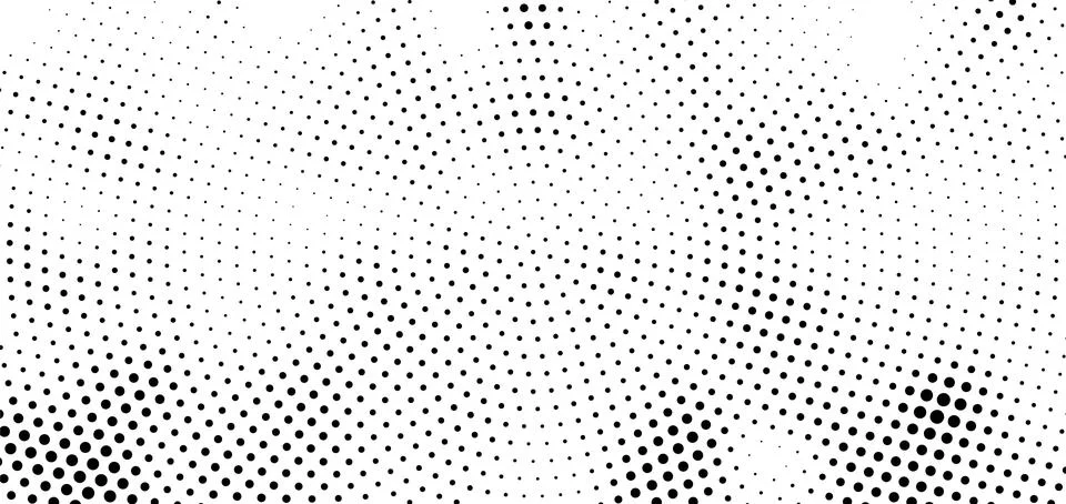 Halftone dots background, Black and White Halftone Dot Pattern Stock Illustration