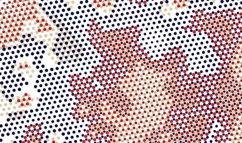 Halftone dots background, Black and White Halftone Dot Pattern Stock Illustration