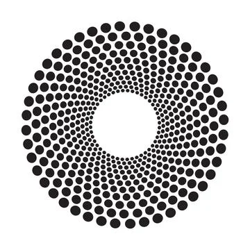 Halftone dots circle texture icon vector creative geometric pattern Abstract Stock Illustration