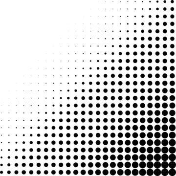Halftone dots corner Stock Illustration