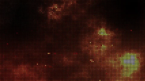 Halftone dots Fire clouds smoke with yellow color over orange background Stock Footage 244389641