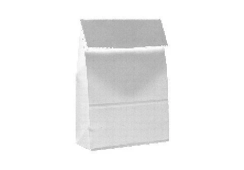 Halftone dots forming a cardboard box, isolated on white background. Stock Illustration