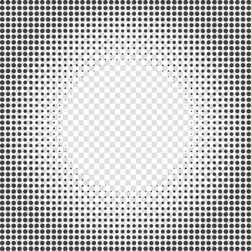 Halftone dots. Monochrome vector texture background, DTP, comics, poster. Pop Stock Illustration