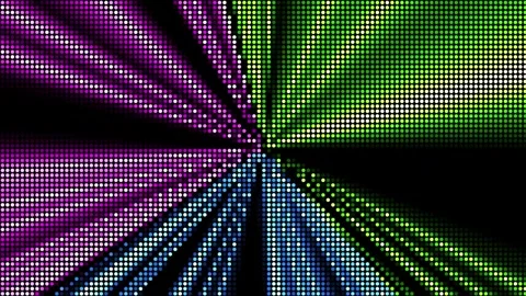 Halftone dots Motion speed line pink-green-blue color on black background Stock Footage 244390072