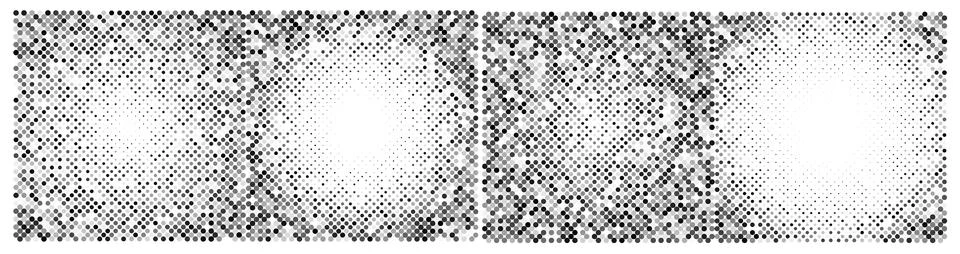Halftone dots pattern background abstract monochrome texture. Grain noise Stock Illustration