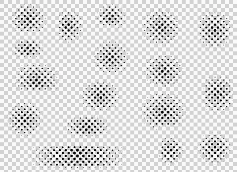 Halftone dots pattern, black and white texture イラスト素材