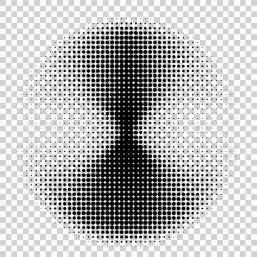 Halftone dots pattern circle gradient illustration  black and white abstrac.. Stock Illustration