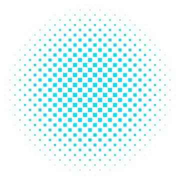 Halftone dots pattern, cyan and green on white background Stock Illustration