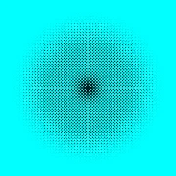 Halftone dots pattern on cyan background, gradient effect イラスト素材