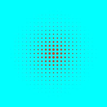 Halftone dots pattern on cyan background 스톡 일러스트